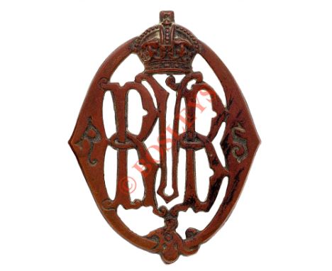 Scottish. Queen’s Rifle Volunteer Brigade Victorian OR’s Royal Scots glengarry badge circa 1888-1901. A good die-stamped blac