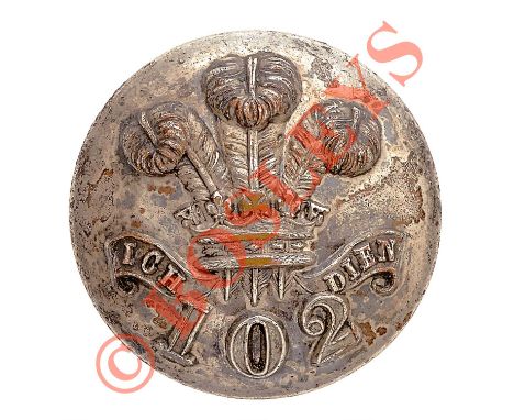 Irish. Donegal Militia Victorian Officer’s pre 1855 silvered closed-back coatee button. A good example by Jennens & Co, Londo