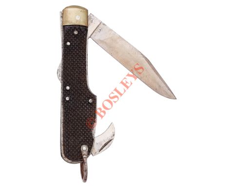 WW2 SOE Agent’s Tyre Slasher Pocket Knife A very good and rare example with single edged angled point folding blade and rear 