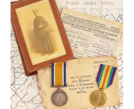 WW1 Royal Flying Corps RFC Medal Pair and original Ephemera. Awarded to “24458 2.AM. C.S. CULLEN RFC”. Comprising: British Wa