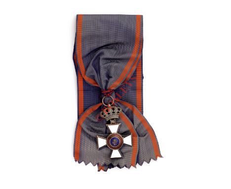 Imperial German, Oldenburg, House and Merit Order of Peter Frederick Louis Grand Cross sash badge A fine scarce example in si