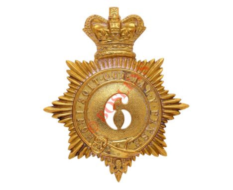 6th (Royal First Warwickshire) Regiment of Foot Victorian OR’s ‘Quilted’ pattern shako plate circa 1861-69. A good die-stampe