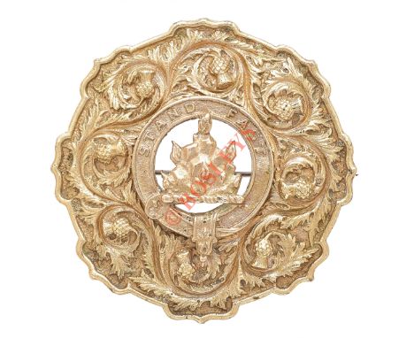 Queens Gurkha Signals Piper’s Clan Grant Plaid Brooch A good cast post 1952 variation. Nickel silver irregular quoit embellis