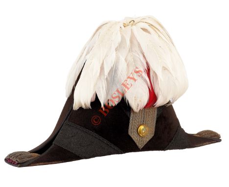 Victorian Royal Engineers Regimental Officer’s cocked hat. A good clean example of black beaver to the left side a black silk