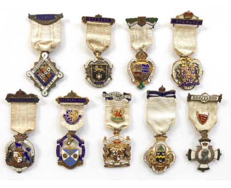 Selection 1920’ / 1930’s Royal Masonic Institution For Girls Silver Steward’s Jewel Badge Medal. A good selection of silver a