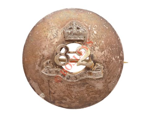 Indian Army. 82nd Punjabis Piper’s plaid brooch circa  1903-22. A fine and very scarce silver plated example. Small plain quo