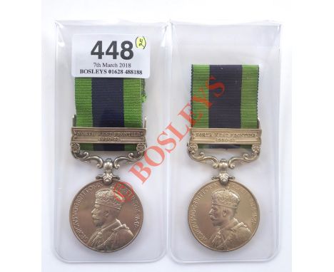 Border Regiment Two India General Service Medal Clasp “North West Frontier 1930-31” The first example was awarded to “3593414