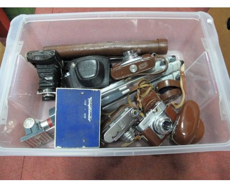 Vintage Cameras and Equipment, including Voigtlander Vito B and Vito CLR, Voigtlander boxed lenses etc., folding Balda Compur