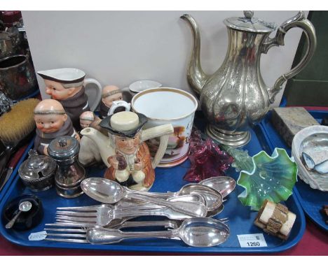 Mid XIX Century Staffordshire Mug, with name in gilt Edward Snaith 1853. Cutlery Goebel condiments, Beswick cat, 2 XIX Centur