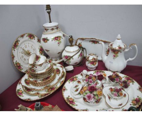 Royal Albert 'Old Country Roses' First Qualtity Table China, of twenty-one pieces, including coffee pot, together with two ta
