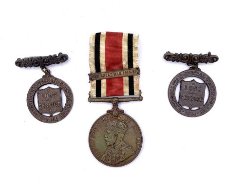 Police-Special Constabulary Long Service Medal plus a Long Service Metropolitan Police 1914 Medal awarded to William Attewell