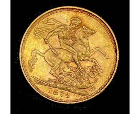 Great Britain Gold Sovereign 1872 George &amp; Dragon

Condition: please request a condition report if you require additional