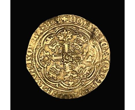 Great Britain Gold Half Noble 1356-61 Edward III 4th coinage pre treaty period - London Mint. Includes British Museum certifi