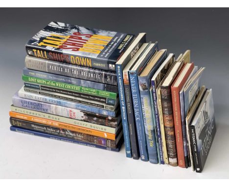 Transport - Maritime - Shipwrecks Books (x16) &amp; Lifeboats Books (x10). Lot comprises two boxes: Box 1. Shipwrecks: "Shipw