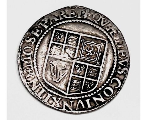 James I Shilling 1623-5, mm. Lis, F+. Good detail but some marks to face.

Condition: please request a condition report if yo