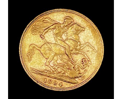 Great Britain Gold Sovereign 1884 George &amp; Dragon

Condition: please request a condition report if you require additional