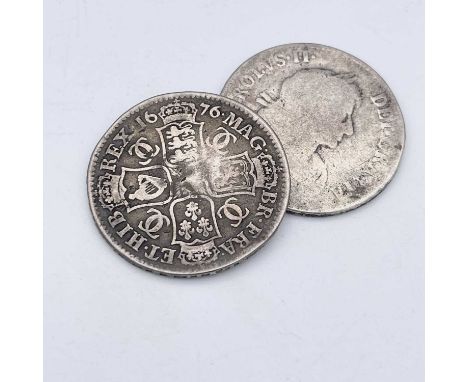 Great Britain Charles II Halfcrown (x2) Comprising 1676 circa F and 1671 - worn.

Condition: please request a condition repor