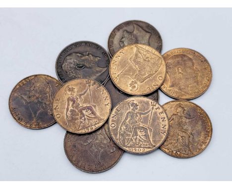 King Edward VII 'Low Tide' and Select Examples x 10. Comprising: Row 1: 1902 low tide, 1902 (x2), 1903 (x2). Row 2: 1902 low 