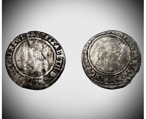 Elizabeth I, Sixpences x 2. 1564 worn but legible, 1565 worn and creased but date legible.

Condition: please request a condi
