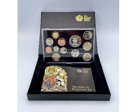 2009 UK Royal Mint (Kew Gardens) including rare 50 pence coin. 12 coin proof set in box of issue.

Condition: please request 