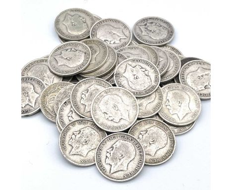 Great Britain King George V Halfcrowns 1911-19 (pre 1920 silver) (x41) A selection as follows: 1912 (x2) scarce year, 1913 (x