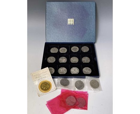 UK £5 coins, 1990 - 2008. 18 in total. Some duplication. All in good uncirculated condition.

Condition: please request a con