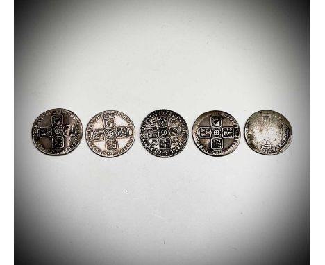 Great Britain 6d George I/II. Comprising 1723 SSC in angles VF, 1757 n.VF and 3 others worn/creased.

Condition: please reque