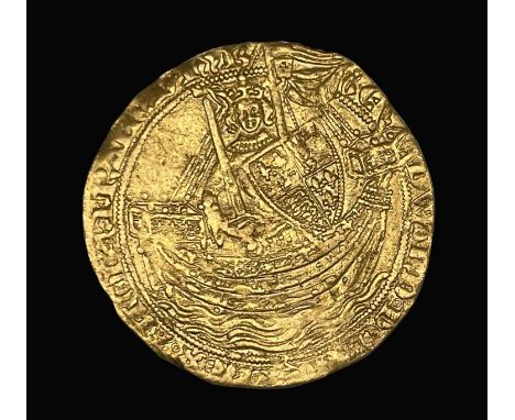 Great Britain Gold Noble Edward III Pre treaty coinage - ie: pre 1362. Apparently found on a farm at Chigwell Row in 1959.

C