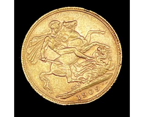 Great Britain Gold Sovereign 1909 slight EK Edward VII

Condition: please request a condition report if you require additiona
