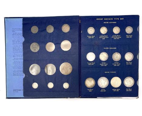 G.B. Queen Victoria Type Set in special Whitmans Folder. Incomplete (7 missing) but includes some useful coins, mixed grades 