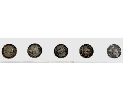 Great Britain Jubilee head Queen Victoria Halfcrowns - Select example (x5) Comprises: 1887 EF+, 1887 (x3) circa VF, 1891 n.VF