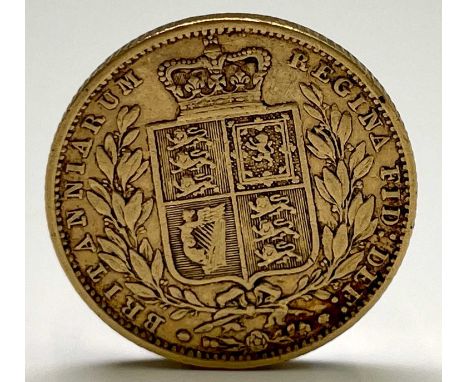 Great Britain Gold Sovereign 1853 Queen Victoria Shield Back

Condition: please request a condition report if you require add