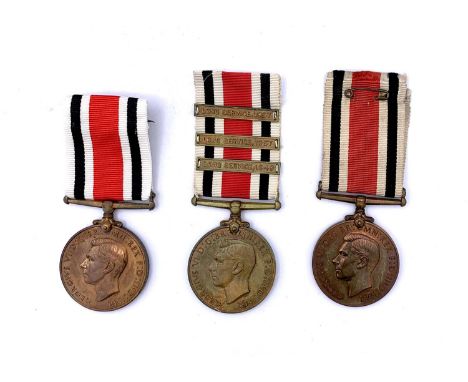 Police-Special Constabulary Long Service Medals (x3) Comprising George VI D. Ind Imp pattern medals awarded to Inspector Jame