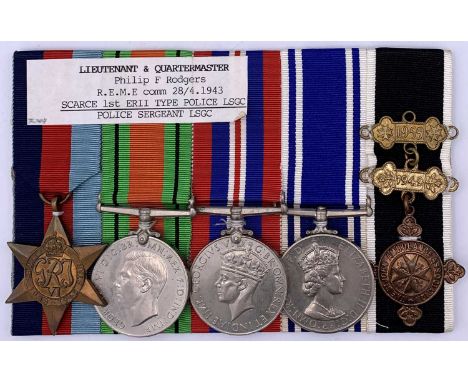 Police Medal etc Group (x5) Comprising: Long Service Medal (Queen Elizabeth) plus 1939/45 Star, Defence Medal and War Medal p