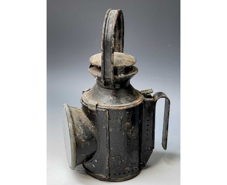 Railways - Railwayana Guards Lamps (x2). Comprising: 1 Guards brass metal hand lamp with plate B.R. (W) to side complete with