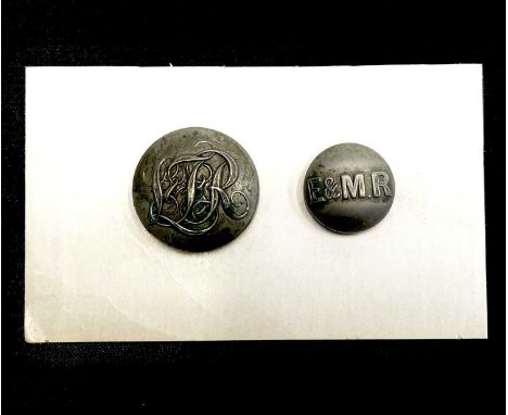 Transport - Railways - Railwayana - A Rare Lynn &amp; Fakenham Railway Button / Eastern &amp; Midlands Railway Buttons (x2). 