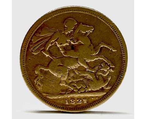 Great Britain Gold Sovereign 1821 George IV - worn but legible Condition: please request a condition report if you require ad