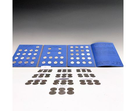 GB Sixpence coins - Whitmans Folder containing a complete run 1937-67 mainly in better condition, many E/F-Unc. Also contains
