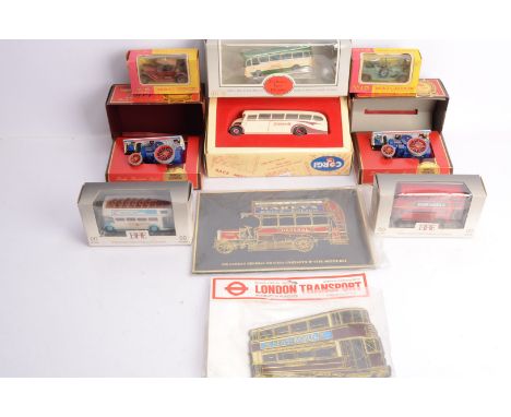 Modern Diecast Vintage Public Transport and Commercial Vehicles, all boxed, 1:76 scale Exclusive First Editions, double deck 