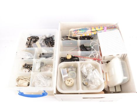 Large collection of Model Railway Tools and 00 Gauge Accessories,   including Weller Soldering Kit, in red plastic carry case