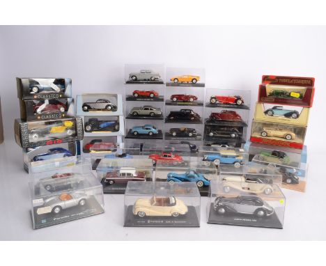 Modern Diecast Pre and Post War Private Cars, all cased, some in non factory plastic cases, 1:43 scale or similar, Solido (5)