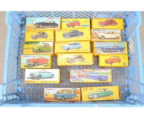 Atlas Editions Dinky European Cars,  a boxed collection of vintage private vehicles, Peugeot 510 model 204, 525 Familiale 403