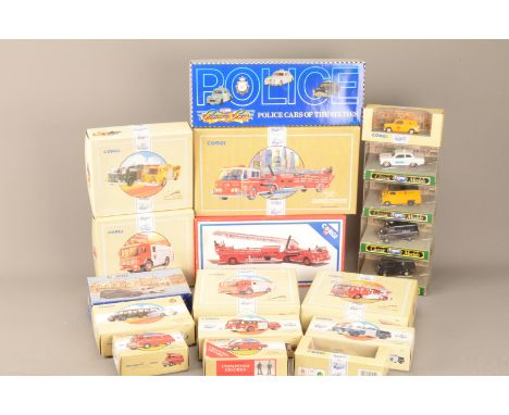 Corgi Classics Emergency Service Vehicles,  all boxed vintage vehicles, fire service US and UK, 97320 La France Aerial ladder