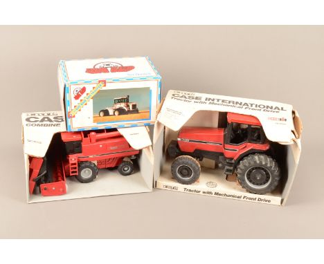 ERTL Diecast 1:16 and 1:32 Scale Farm Vehicles, three boxed examples, 1:16 scale 619 Case International Tractor 7130, togethe