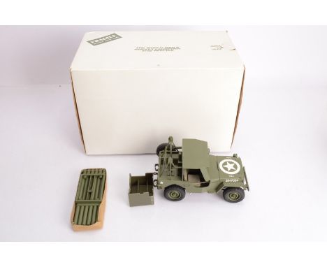 Danbury Mint 1:16 Scale Rocket Launcher Jeep, a boxed Willy's US Army jeep, rocket launcher detached/broken plus other minor 