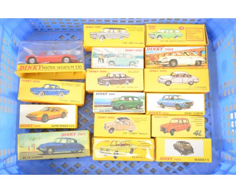 Atlas Editions Dinky European Cars,  a boxed collection of vintage private vehicles, Renault 517 model R8, 1411 Alpine A310, 