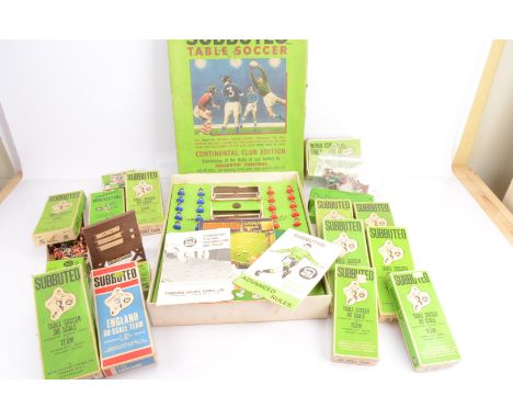 Subbuteo Football Teams and Accessories,  Teams, 74 Aston Villa, 11 QPR/Reading, 19 Barcelona,77 Wolves, 41 Liverpool, 50 Bra