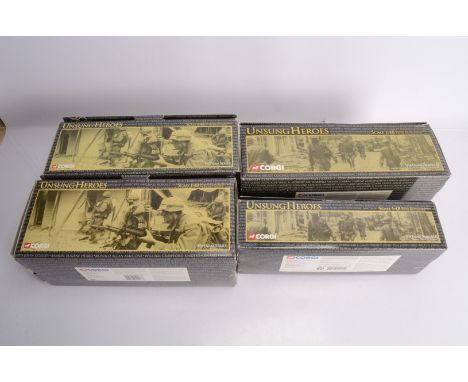 Corgi Unsung Heroes Vietnam Helicopters, four boxed examples, 1:48 scale, 50401 Huey Cobra Attack Helicopter (minor damage to