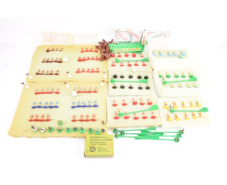 Collection of loose Subbuteo Teams and Accessories, Brazil, Arsenal, Watford, Argentina, England, Germany, Portugal (14 playe