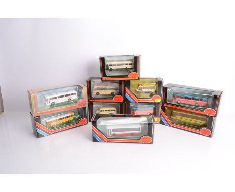 Exclusive First Editions Vintage and Modern Single Deck Buses, a boxed collection in various liveries from various regions, 1